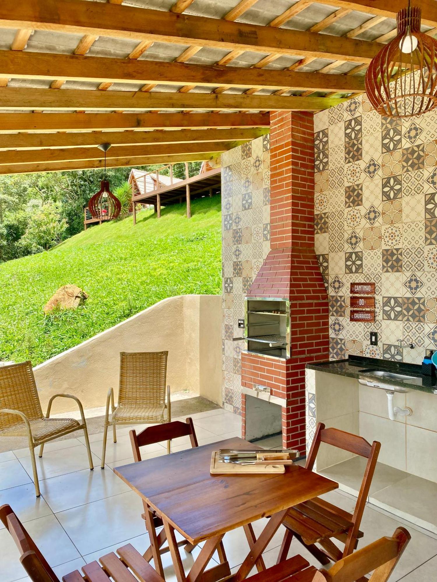 Chales Fazenda Floresta Das Araucarias Cunha Bagian luar foto